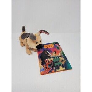 VINTAGE DISNEY MULAN LOT HARDCOVER CHILDRENS BOOK & LITTLE BROTHER PLUSH